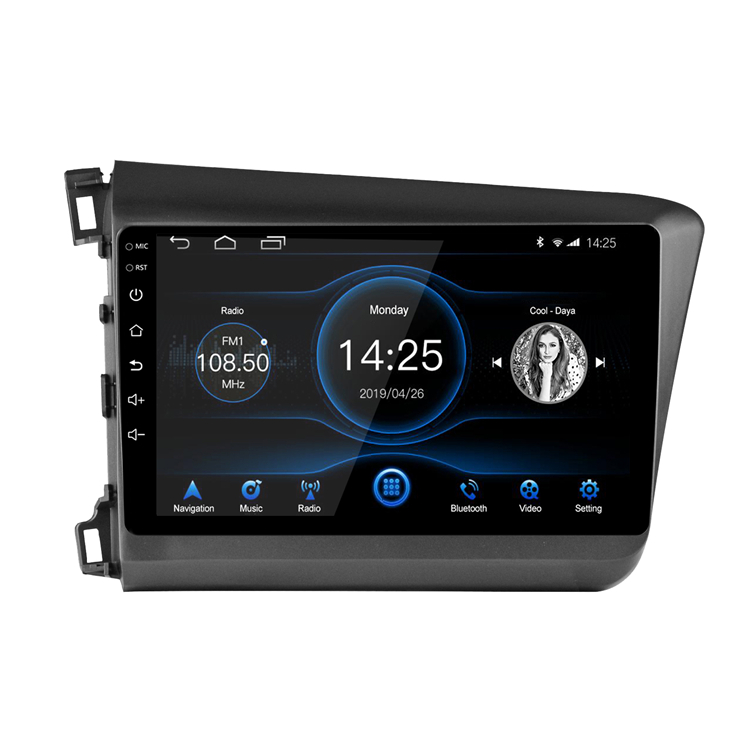 Автомагнитола на Android 10,1, стерео 9 дюймов, емкостный сенсорный экран, аудио, FM-система, DSP для Honda Civic 2012 -2015