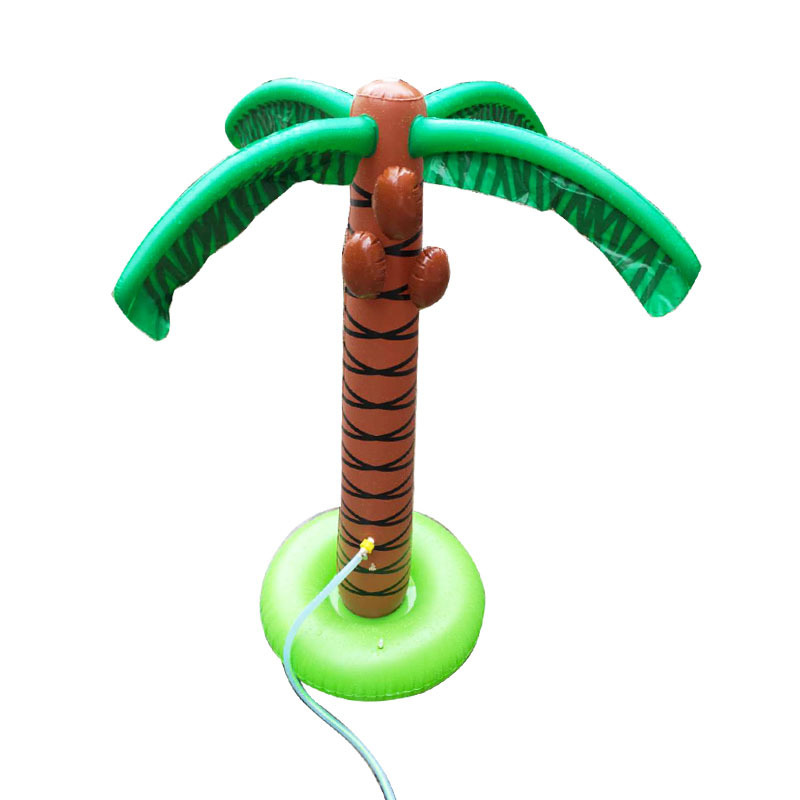 Summer Hot Sale Pvc Sprinkler Toy 68" Coconut Tree Inflatable Sprinkler Pad For Outdoor