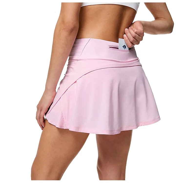 OEM Hot Selling Womens Pleated Tennis Skirt with back Pocket Training Sportswear Running Golf Skorts