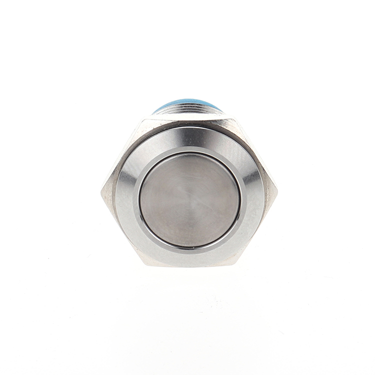 High Quality Flat Head Stainless Steel 16mm Momentary metal Push Button Switch 12v With 2 pins