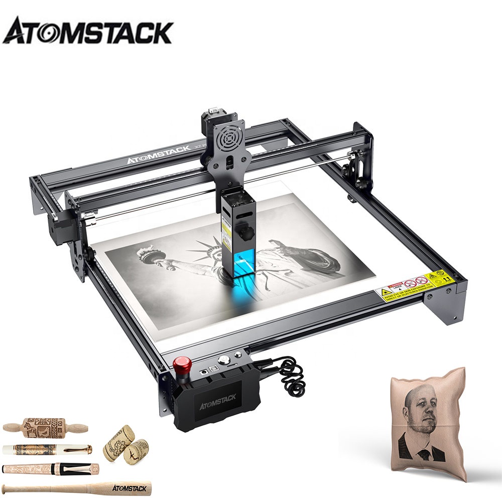 Небольшой диодный лазерный штамп ATOMSTACK X7 Pro 50 Вт для резки своими руками CNC металл ювелирные изделия штамп гранит камень дерево лазерный гравировальный станок
