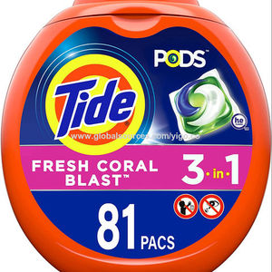 Turbo Liquid Bathtub, Scentcharged Laundry Pods, Fresh Coral, Turbo, 81 Pcs, 3 in 1