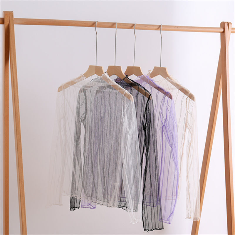 Camisas, прозрачные, дельгадас para mujer blusas elegantes de стиль coreano informales ajustadas de cuello alto Соблазнительные de manga