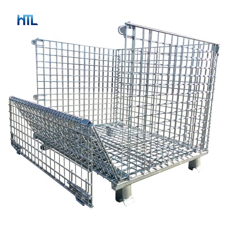 HML cesta de alambre de Металлическая стальная сетка для хранения складной контейнер