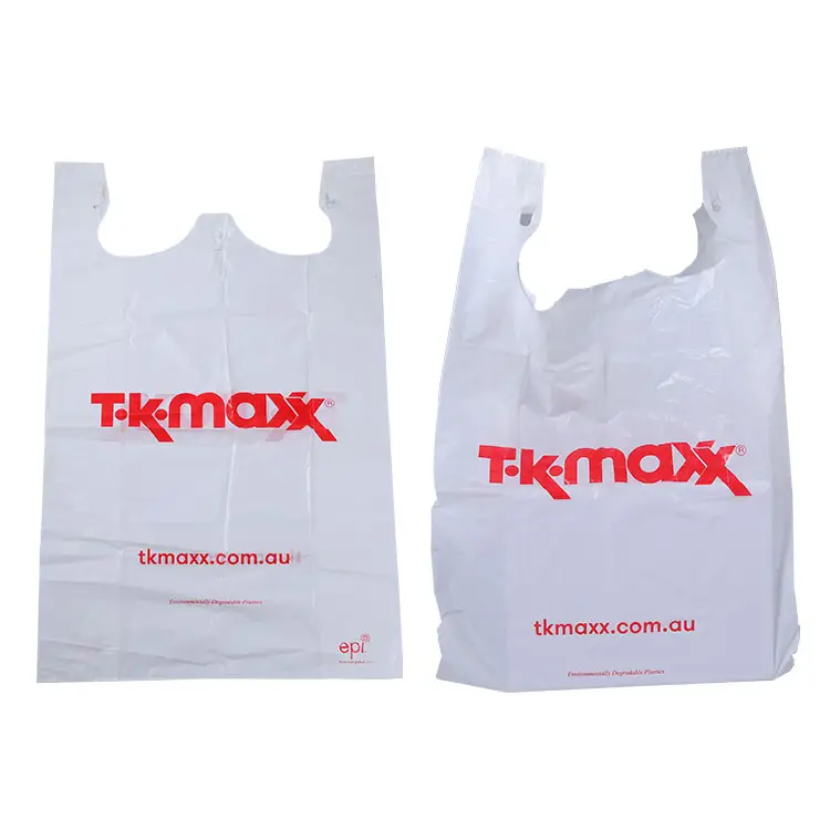 Heavy duty refuse bags bioplastic bag vest handle bags