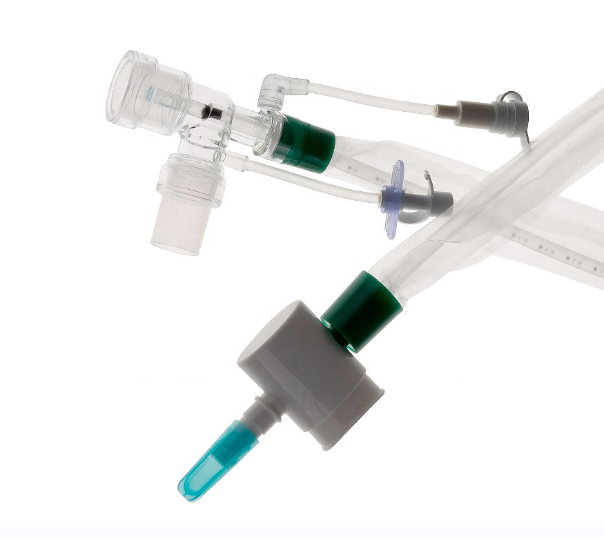 Safe and Practical Closed Suction System Normal 24H - Double Swivel Elbow Closed Suction Catheter