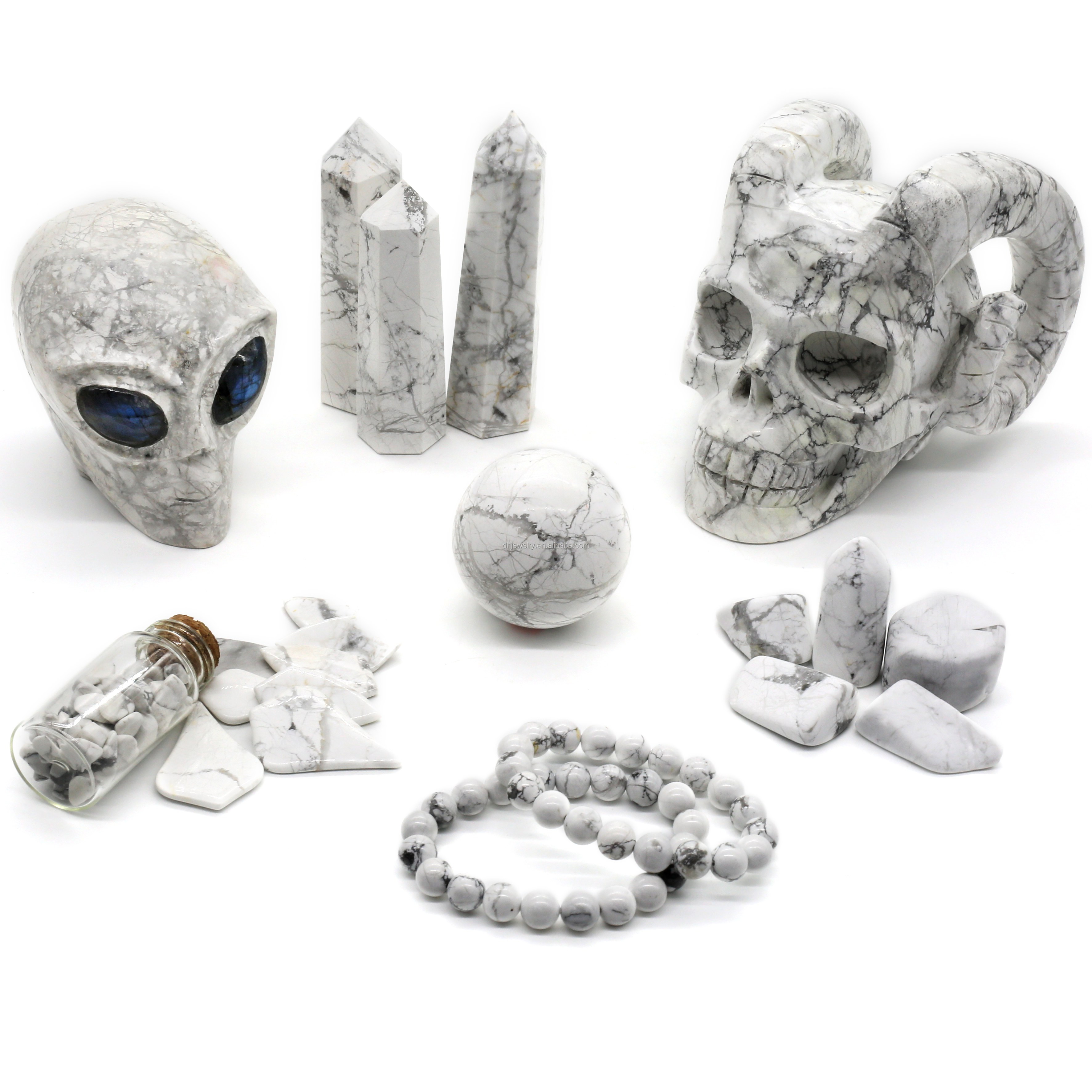 Yinglai factory wholesale natural howlite crystals healing stones fengshui healing crystals