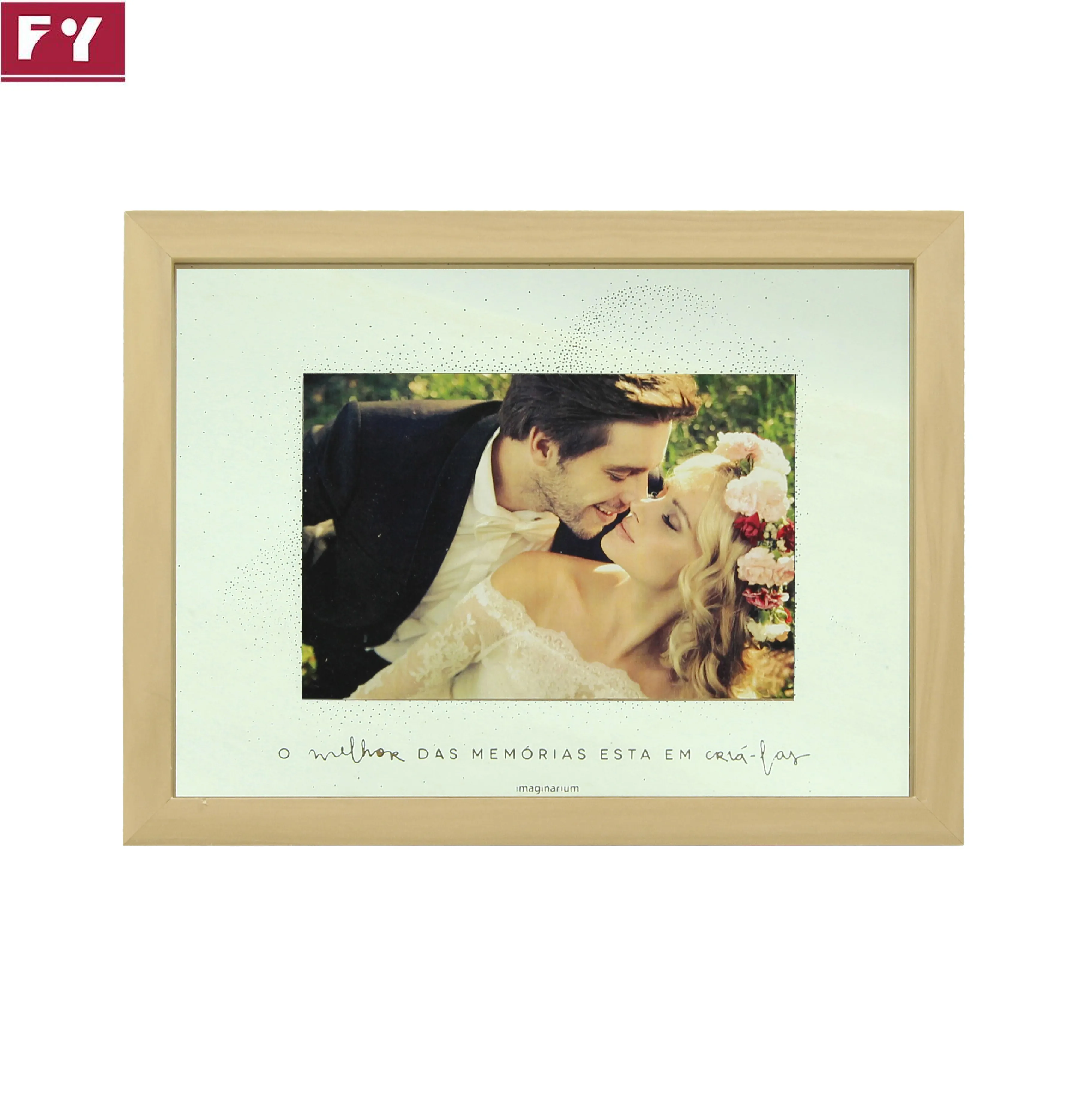 High Quality Best Selling Woodn Natural Color Double Sided Glass Floating Photo Frame Picture For Display 201P1520MF1825-NT