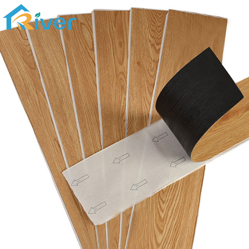 Plastic flooring peel and stick tile luxury vinyl tiles LVT/LVP self adhesive floor sticker