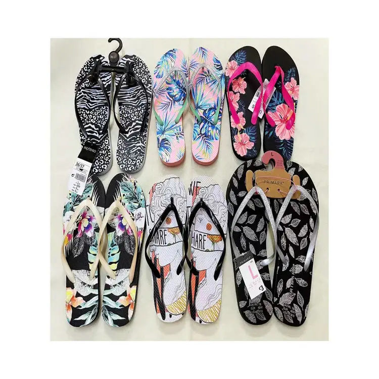 0.34 Dollar RZT001 Men And Ladies Ready Stock Fast Ship Mix Prints Mix Size 36-45 For women's slippers