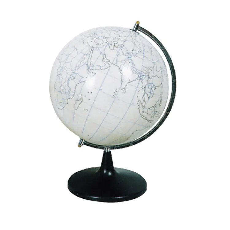 Educational plastic rotating white earth filling globe