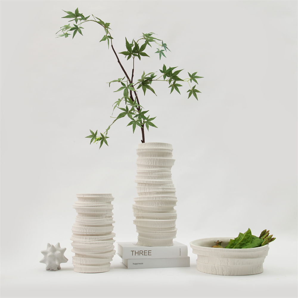 Zen Style Home Decoration Round Handmade Chinese Japanese Black White Wabi Sabi Vase