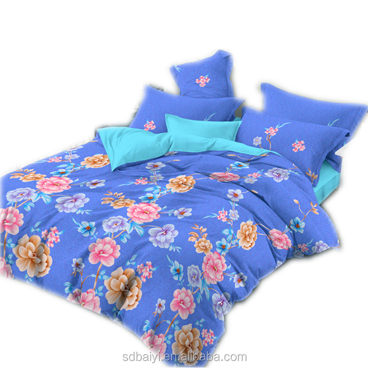 Premium Quality Polyester Brushed Printing 6 PCS Soft Luxury Bed Sheet Bed Cheet With Curtains Set 3d Bedding Set Duvet Covers