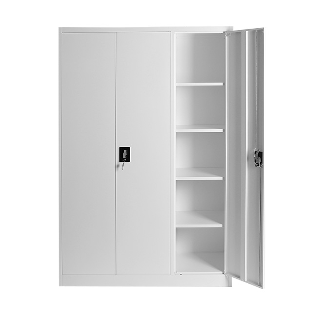 Commercial Furniture Double 3 Door Left Side Hanger Rod Wardrobe Design and Filing Storage Shelf Locker Cabinet Right Steel
