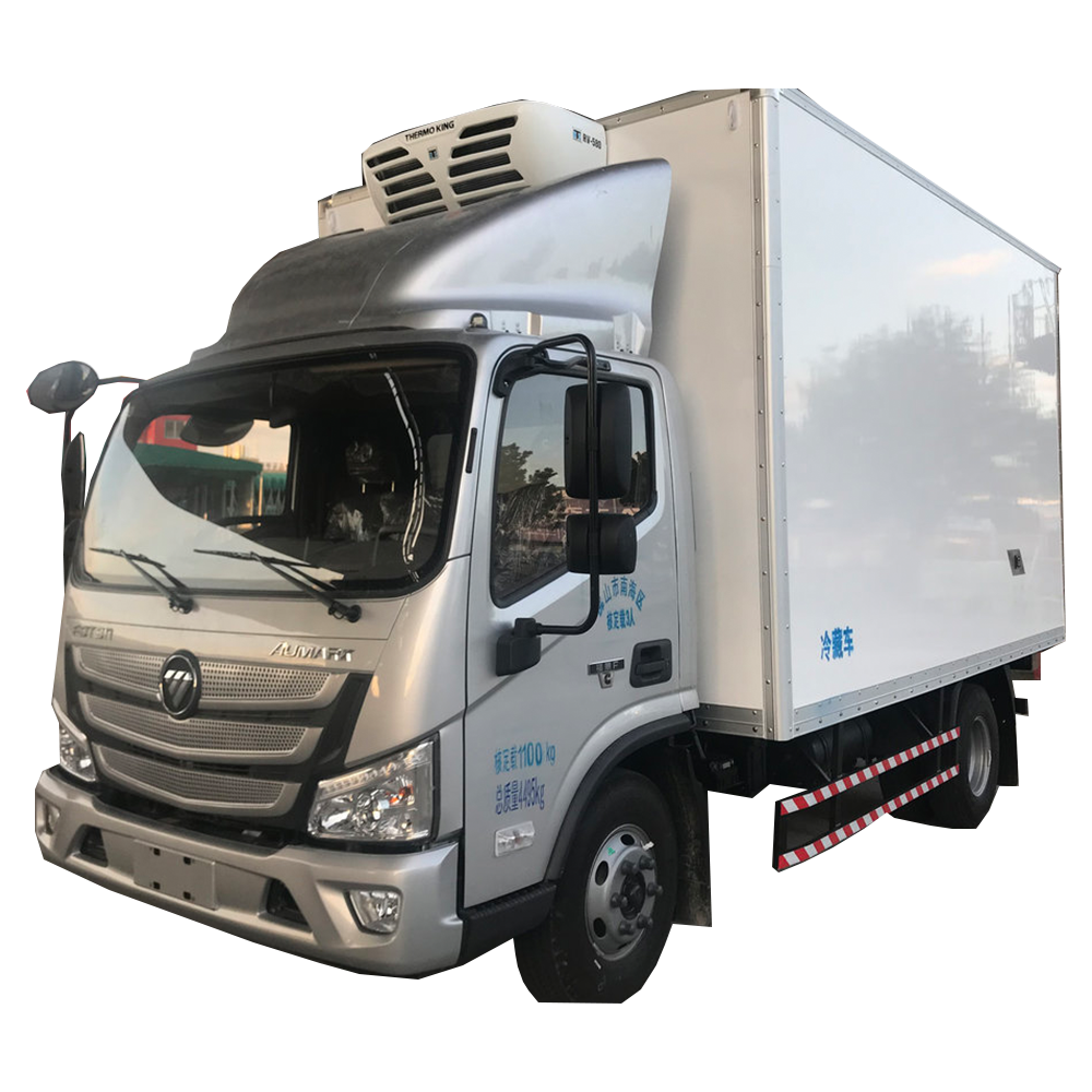 High Performance Foton Oumako S1 Cummins 156 Horsepower 4.08Meter Wide Body Refrigerated Truck 10 Ton Cargo Freezer Van Meat