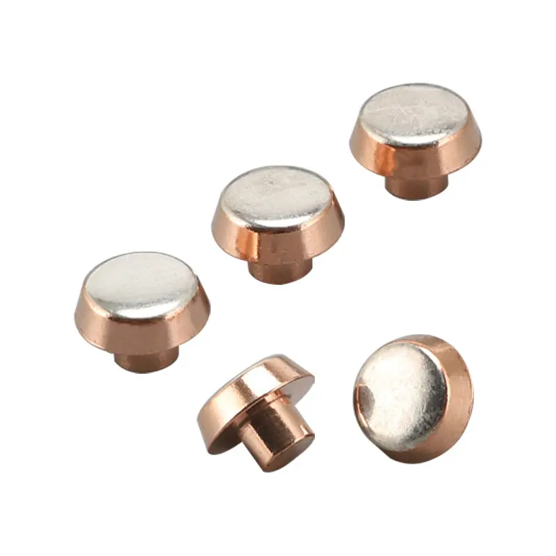 Customized Agcu Agcdo Silver Copper Electrical Bi-metal Contact Point Rivets For Switch