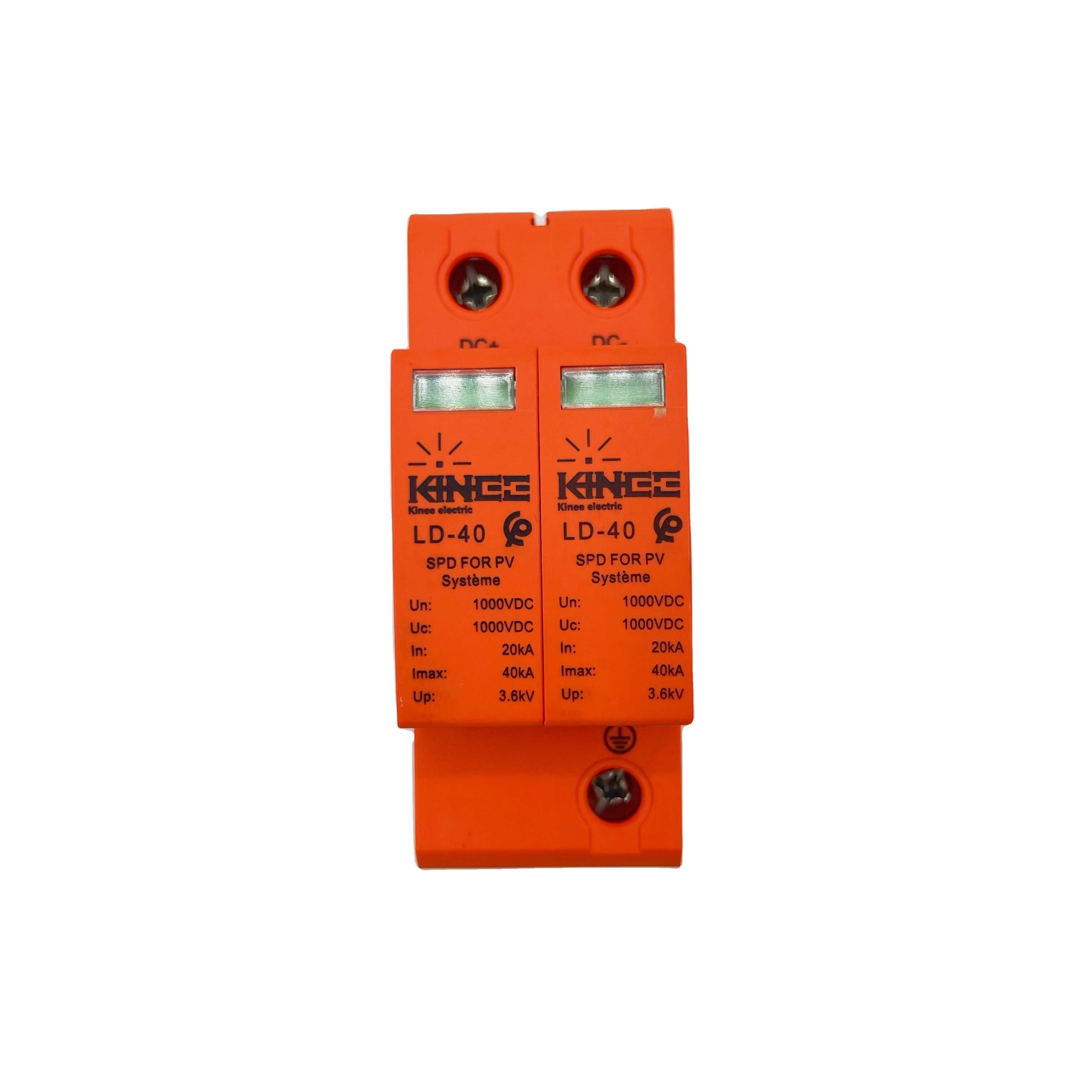 Kinee SKP2-PV lightning Солнечная PV 20KA-40ka цепи 2pole Американская классификация проводов 2р DC 1000V от импульсных перенапряжений, сетевой фильтр СПД