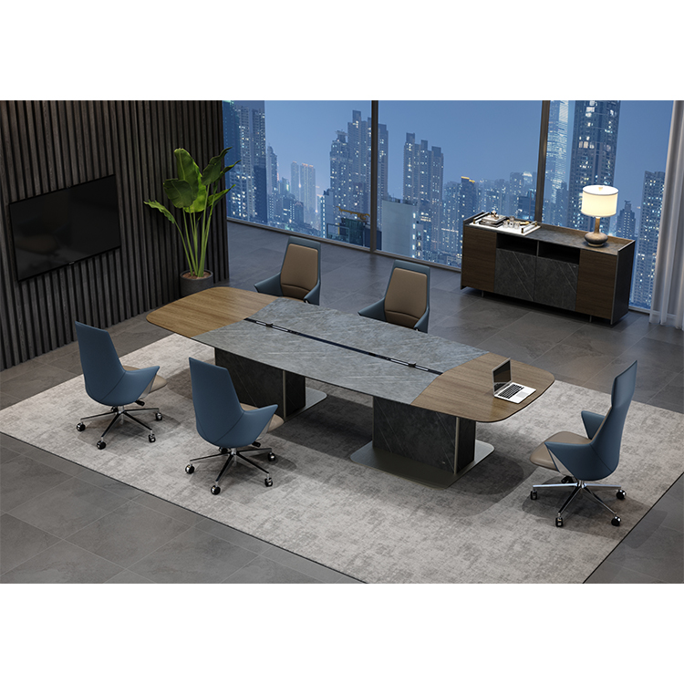 5 meters Conference Table Modern Wooden Style Large Meeting table for 14 Person