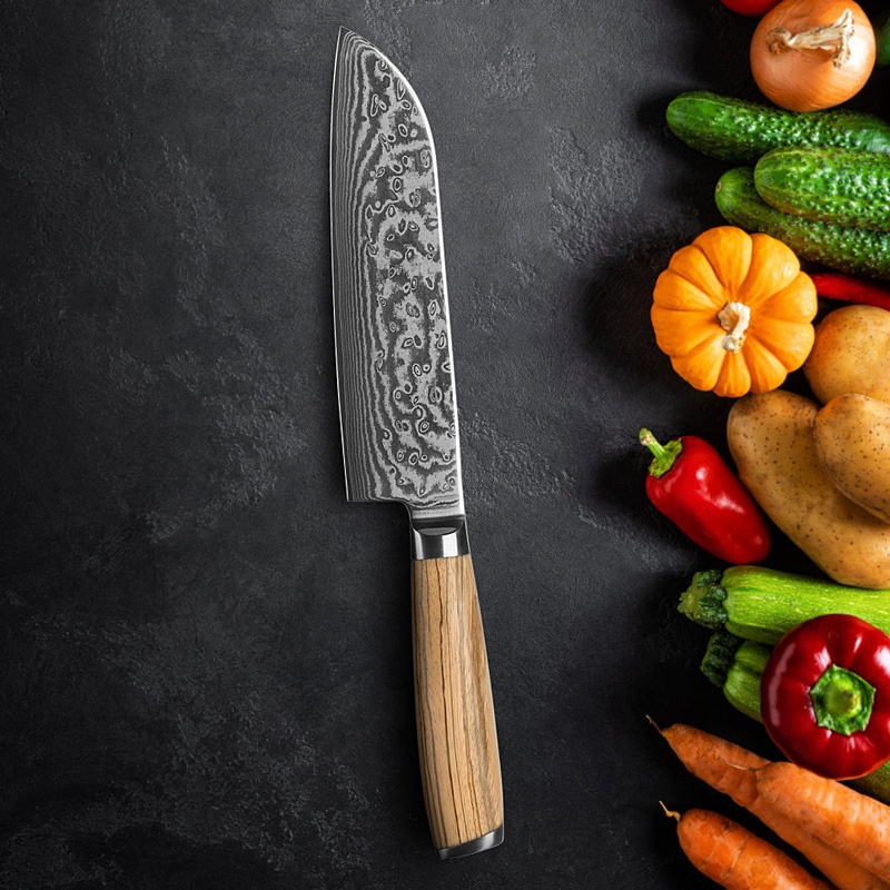 Дамаск VG-10 стальной сердечник Ottobre Coltello damasco cucina нож сантоку из нового дизайна