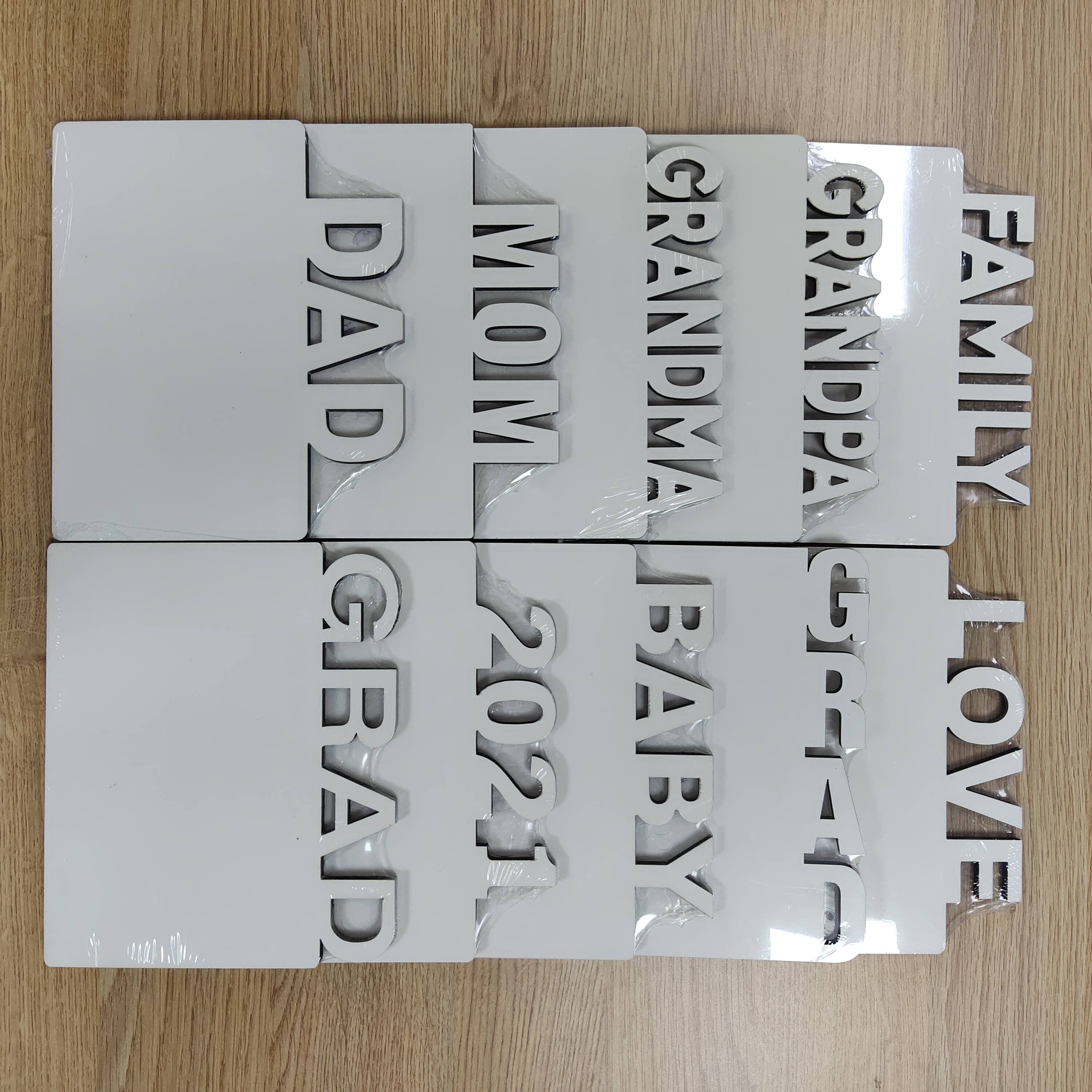 Пользовательская фоторамка MDF папа мама 2021 град сублимационная фоторамка