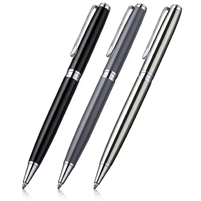 New design promotional office metal ball pens advertising print custom logo ballpoint pens