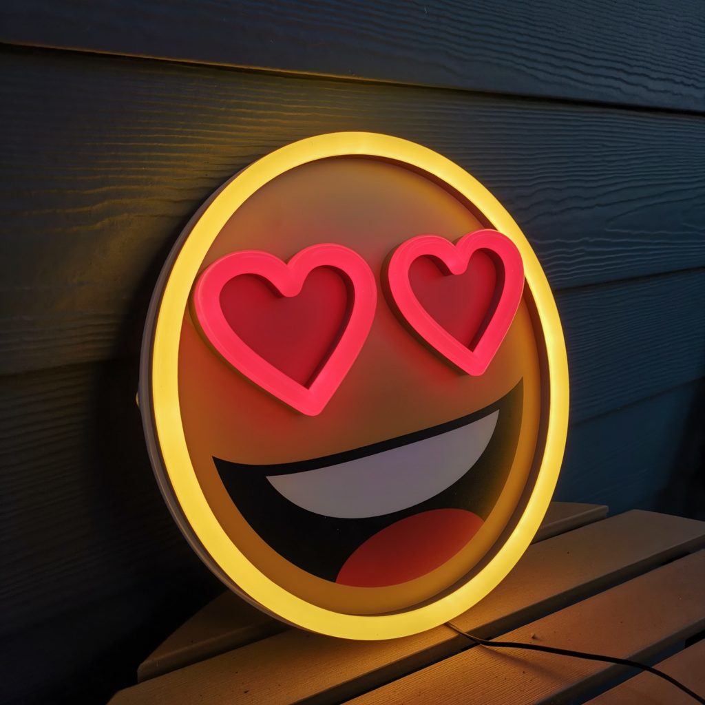 E-moji неоновая вывеска на заказ для вечерние украшения дома