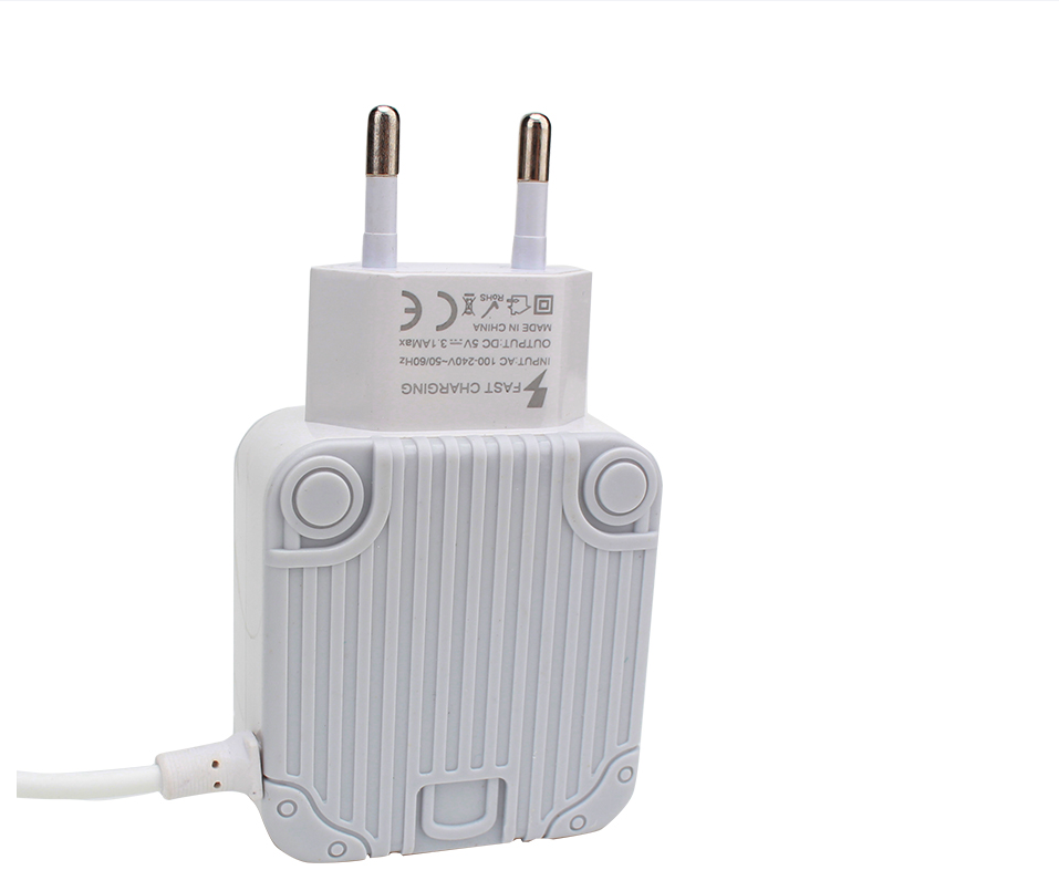 Универсальный дорожный адаптер для багажа V8 android micro USB Смарт-мобильного телефона подключаемое usb настенное зарядное устройство с кабелем US EU