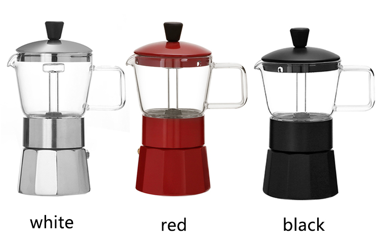 New Design Customized Classical Aluminum Italian Espresso Stovetop Coffee Maker Moka Coffee Pot