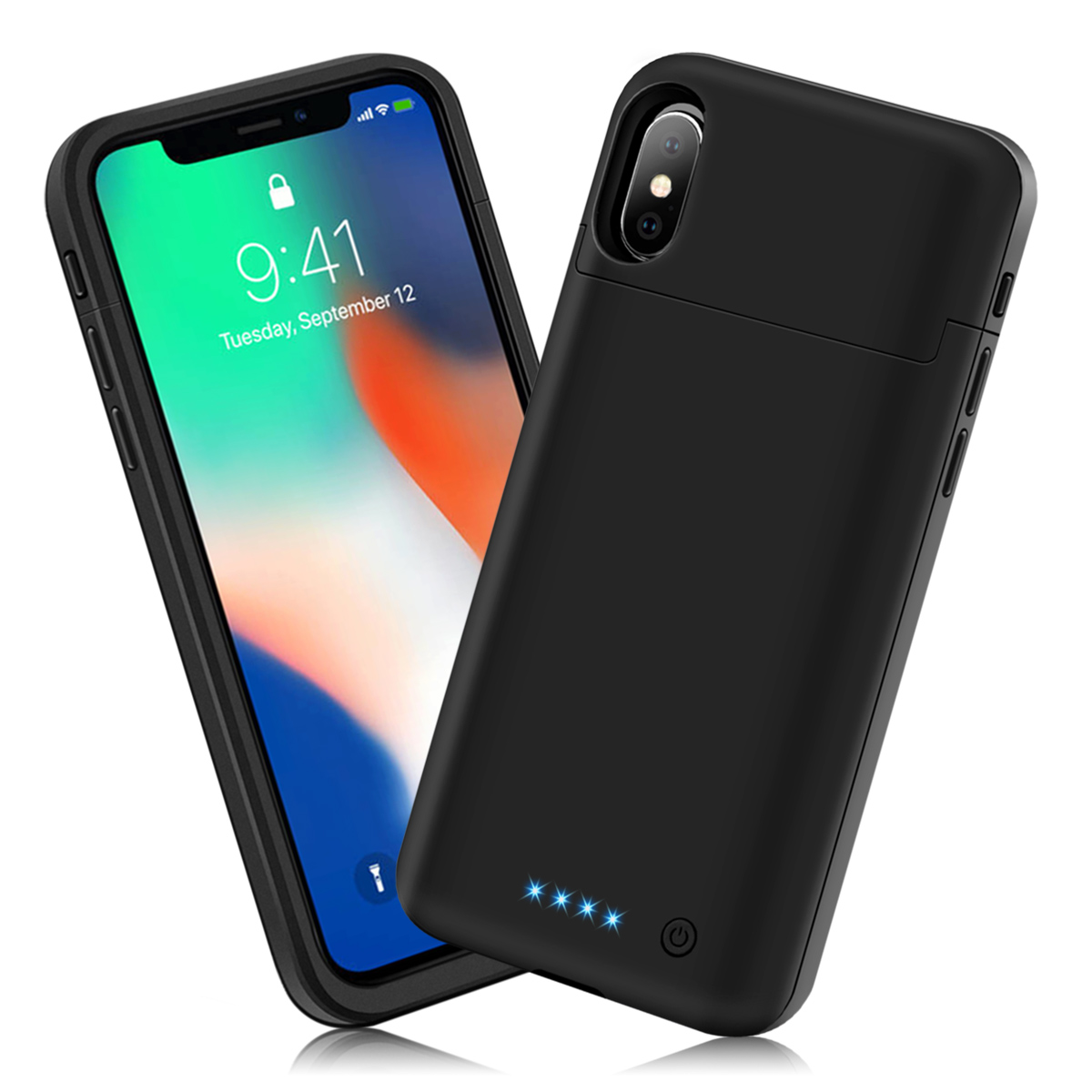 Чехол-аккумулятор для iPhone X/XS/10 Новые 5200 мАч защитный портативный зарядный чехол перезаряжаемые Расширенный аккумуляторная батарея для зарядки Ноута и сотового телефона iPhone