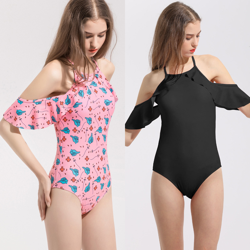 New desginer swimwear girl swimwear bikini Flouncy one-piece bathing suit teen swimwear