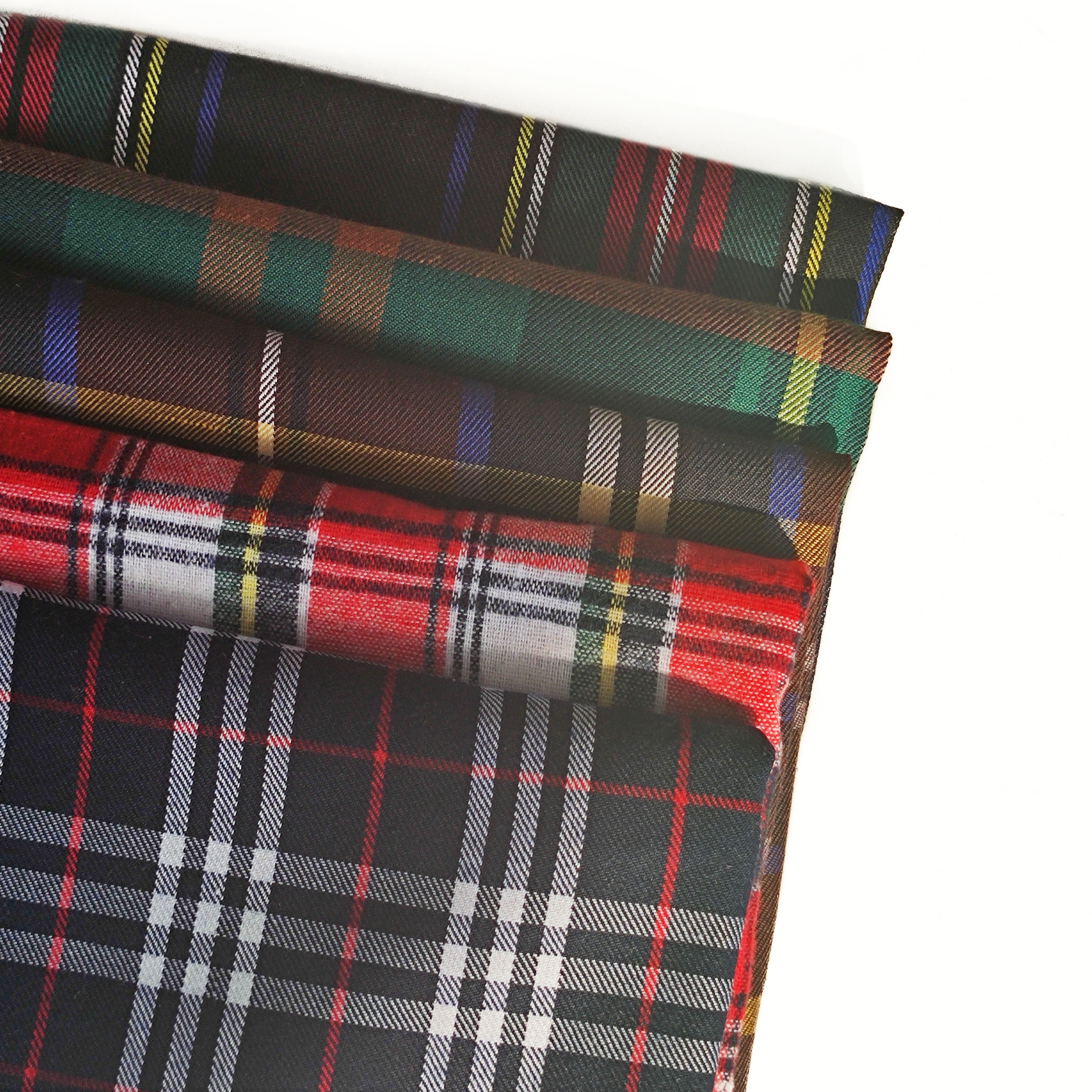 high quality 100% cotton flannel yarn dyed grid stock fabric check print fabric for shirts