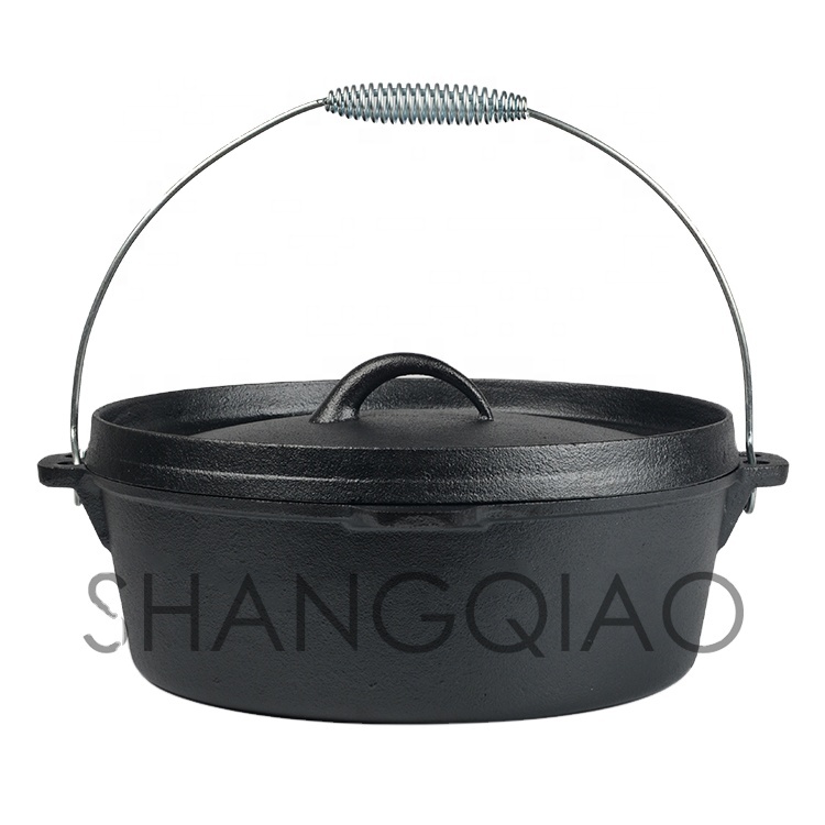 Good Selling Pre-Seasoned Cast Iron Dutch Oven with Flanged Lid Iron Cover