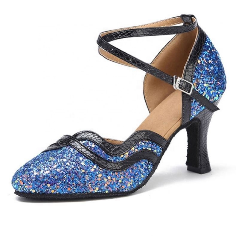 Wholesale High Quality Professional Latin Dance Shoes For Women Ballroom Ladies Dancing With 5/7/8 Cm Heel