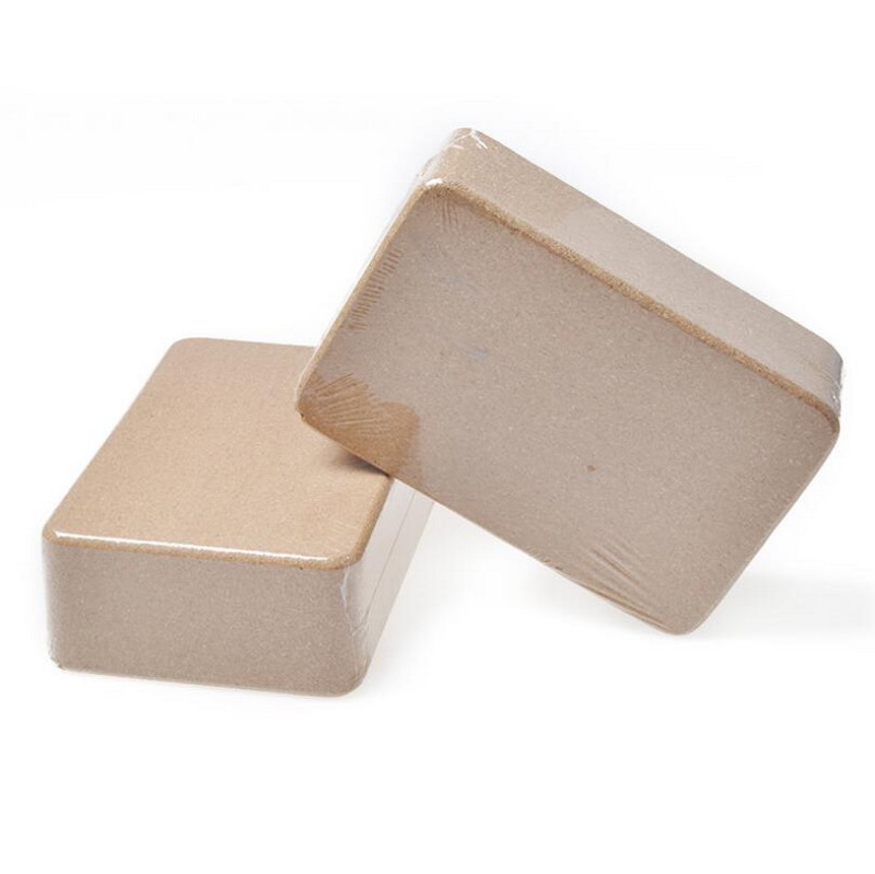 Wholesale cheap custom printed private label eco friendly recycled natural cork wooden thick non slip yoga block and bricks