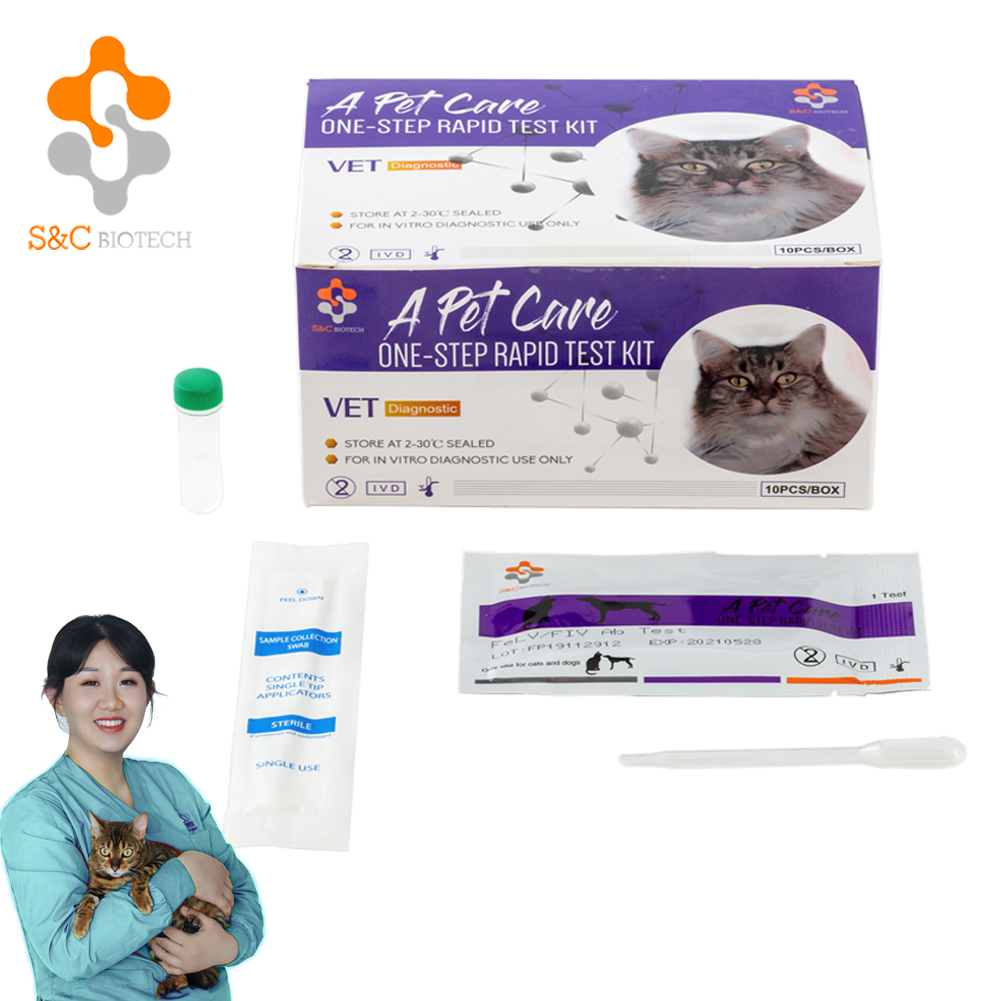 100% effective Veterinary Feline Calicivirus FCV Ab rapid diagnostic test kits for Cats high sale