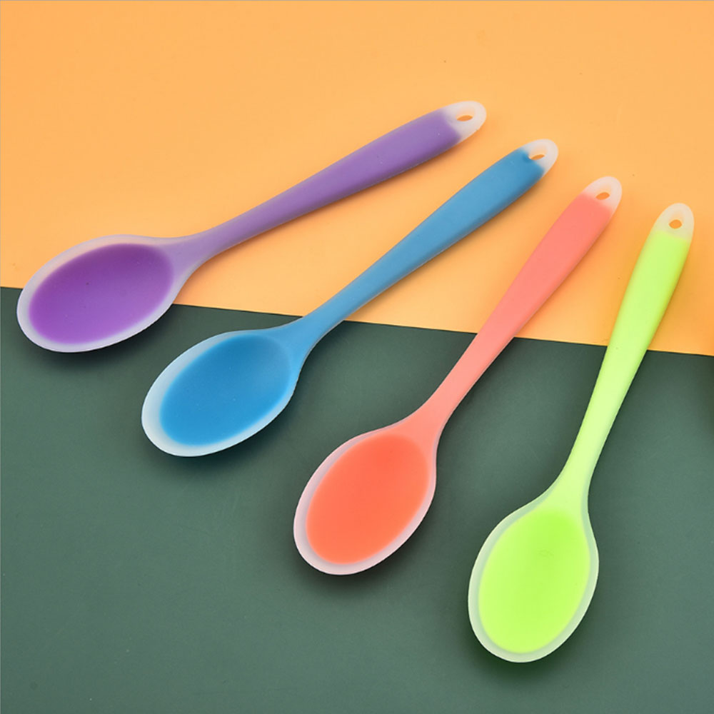 Spoon Heat Home Mini Tools Colorful Use Cooking Kitchenware Resistant Silicone Modern Family