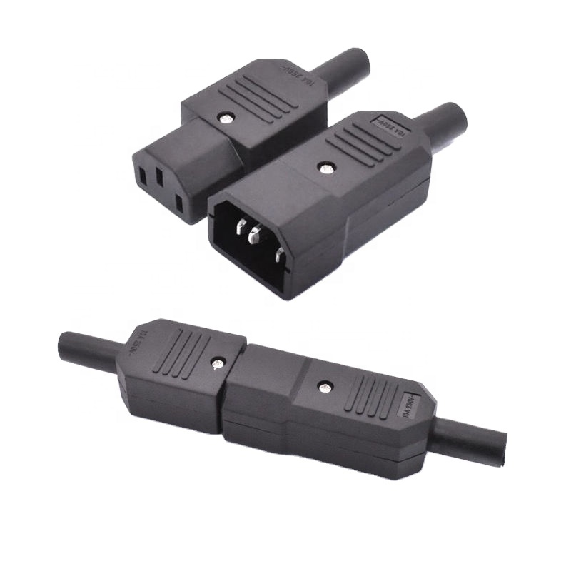 Кабель питания IEC C13 C14, 250 В, 10 А, 3-контактный штекер и гнездо