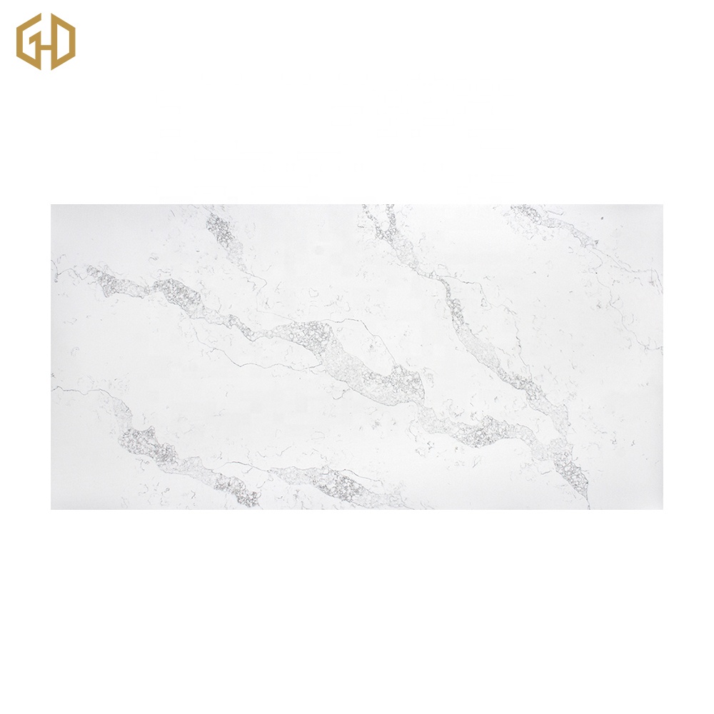 Качественный кухонный белый кварцевый камень Calacatta Benchtop для ванной комнаты