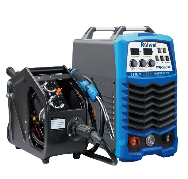 MIG/MAG/MMA сварочный аппарат IGBT технологии MIG-500PF трехфазный генератор газа/Gasless сварочный аппарат инверторный дуговой сварки под флюсом