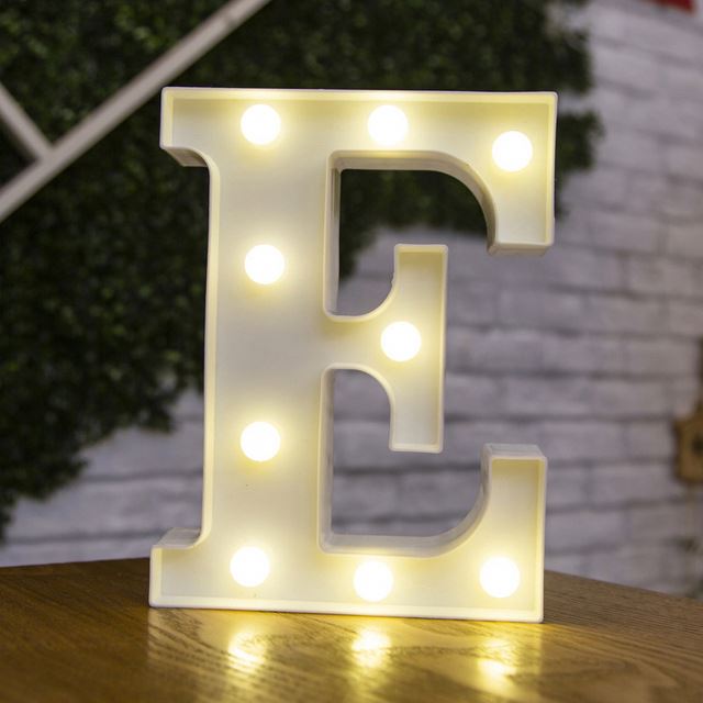 Place Alphabet Light - Marquee Letters Sign with Shining Bulbs, Standing Night Lamp for Wedding Home Party Bar Decor