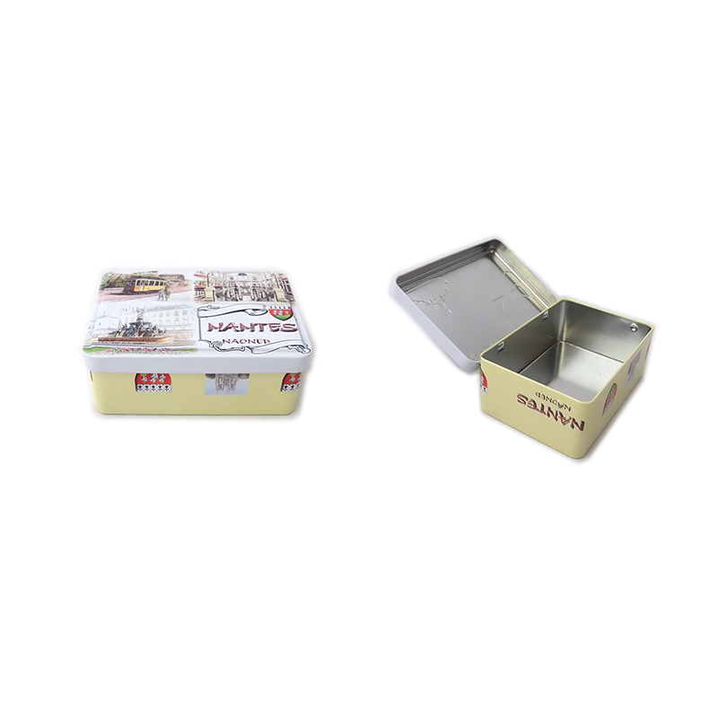 Packaging Rectangular Metal Personalized Customized Made Tin Gift Box Embossed Tin Box Tin Rectangle Boxes Biscuit