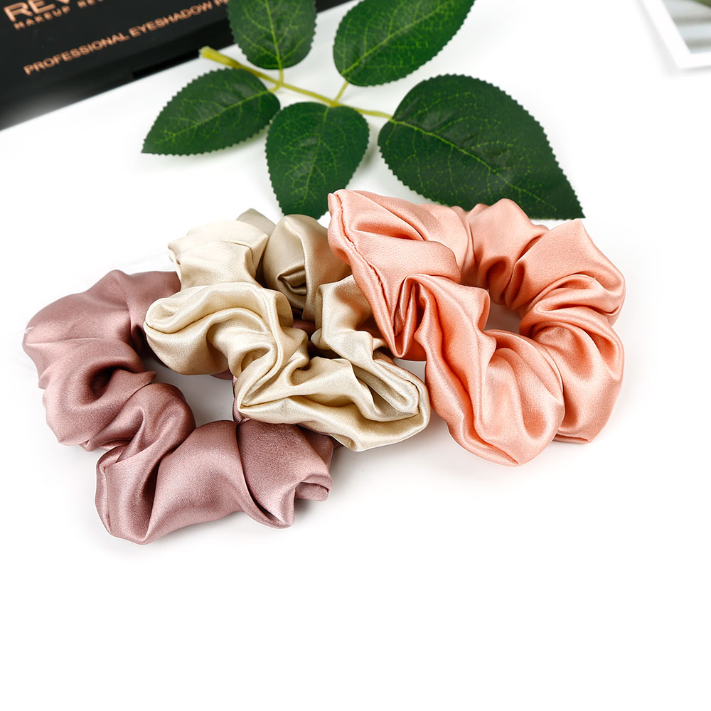 2021 New Design High Quality private label silk adjustable scrunchie