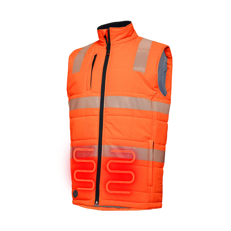 Hi vis work High Visible Patch Safety Vest with Pocket Security Guard Reflective striping protective heated vest