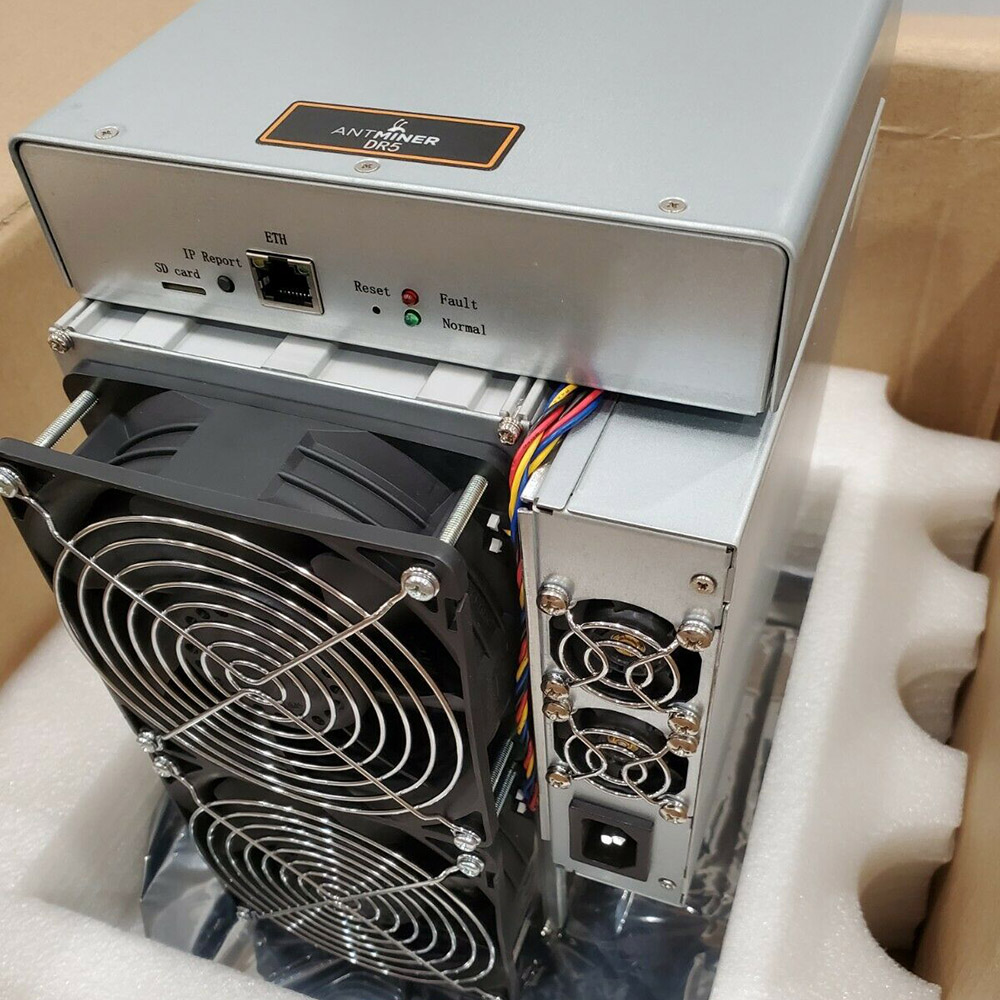 Bitmain Antminer Dr5 34th/s Crypto Mining Machine Blake256r14 Dcr ASIC Miner 34th Antminer DR5 With Power Supply
