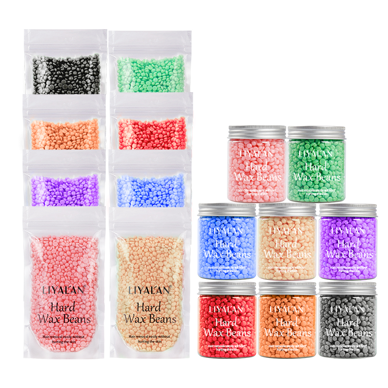 High Quality Custom Hot Film Pearls Waxing Beads Bikini Face Legs Body Depilatory Hard Wax Beans Hair Removal