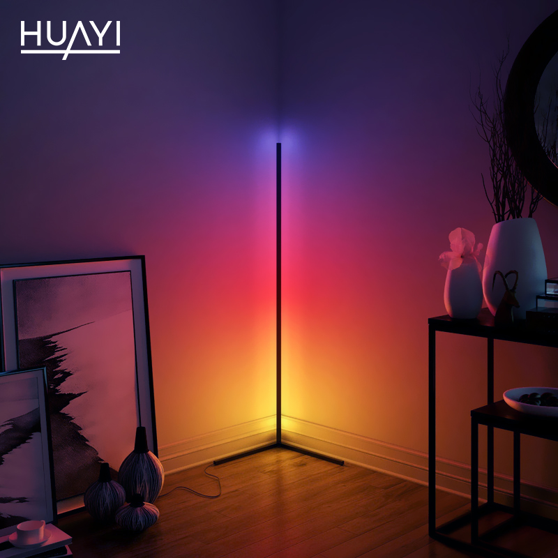 Современный теплый светодиодный напольный светильник HUAYI для спальни, Регулируемая Минимальная угловая подставка, самый маленький угловой напольный светильник