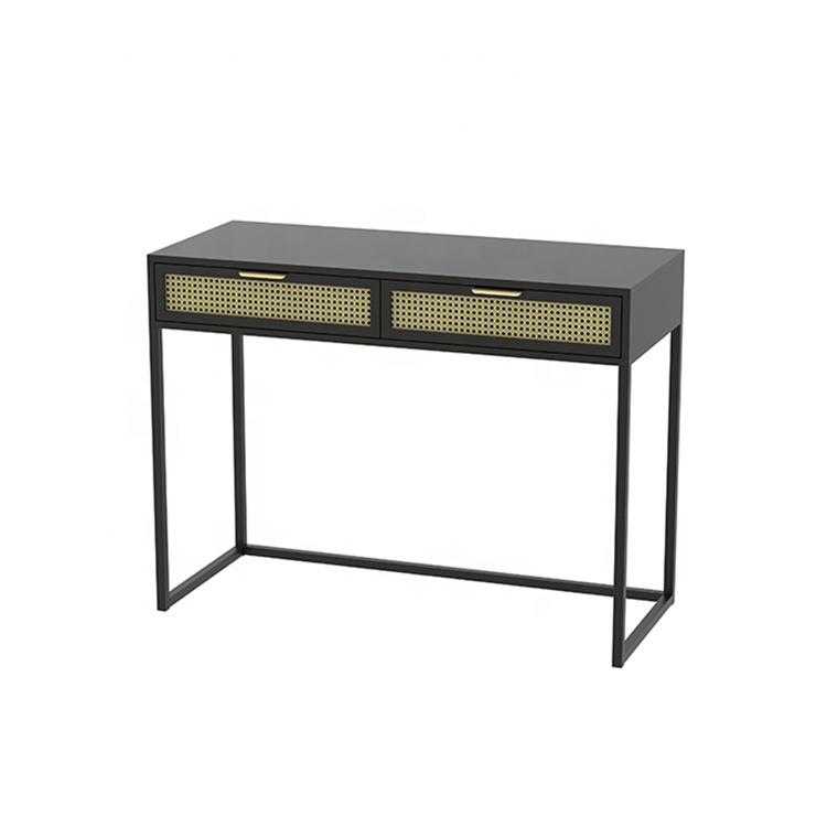 Manufacturer Custom Wood Vanity Rattan Dresser Drawers Bedroom Furniture Dressing Makeup Table