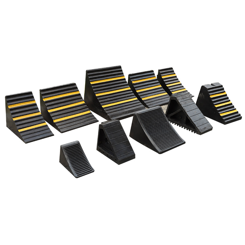 Factory Price High Quality Black Handle Car Rubber Wheel Block