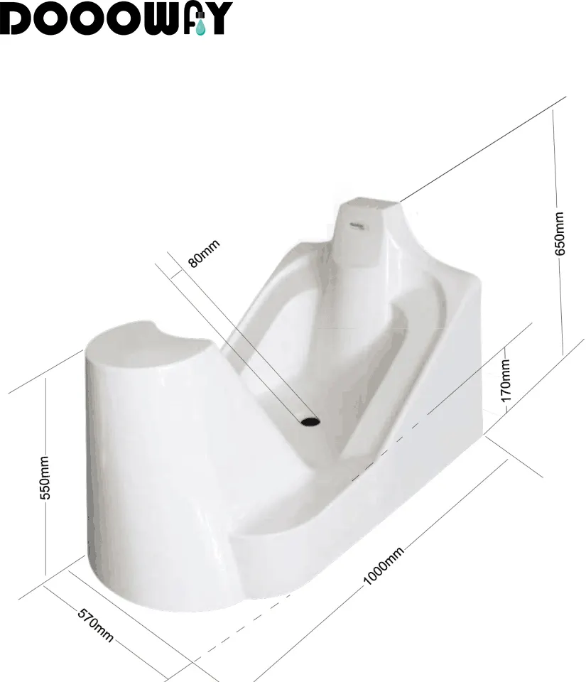 New design acrylic wudu washing sink for bathroom