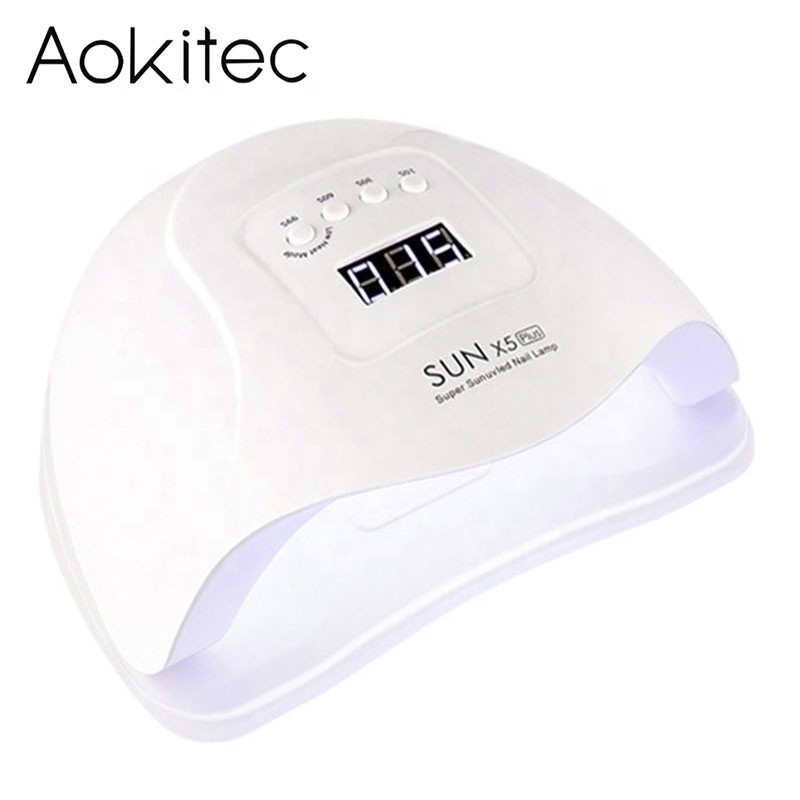 Aokitec, оптовая цена, индивидуальная лампа sun x5 plus 80 Вт 36 гель, УФ светодиодная лампа для ногтей с адаптером